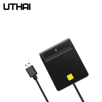 UTHAI X02 USB SIM Smart Card Reader – Bank Card IC/ID EMV SD TF MMC USB-CCID ISO 7816 Compatible with Windows & Linux
