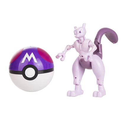 Genuine Pokémon Action Figures Set with Original Box – Pikachu, Charizard, Greninja, Pokéball Deformation Model Toys Gift