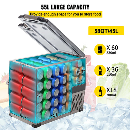 SucceBuy Portable Car Refrigerator - 20L-55L Compressor Cooler Freezer for Camping, Travel & Outdoor Use