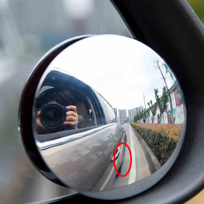 2PC 360° HD Frameless Blind Spot Mirrors – Ultrathin Wide-Angle Convex Rear View Car Accessories