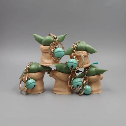 Cute Baby Yoda Keychain — Mandalorian Action Figure Toy for Kids, Star Wars Yoda Gift