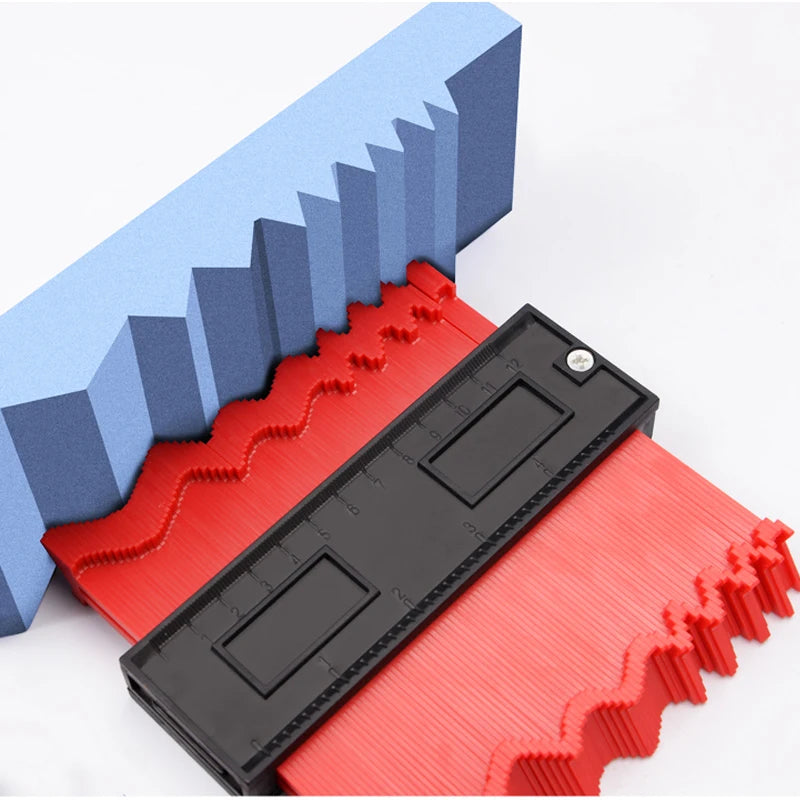 Profile Contour Gauge Line Copier Ruler: Cutting Template for Woodworking & Ceramic Tiling - Measuring Instrument Tool