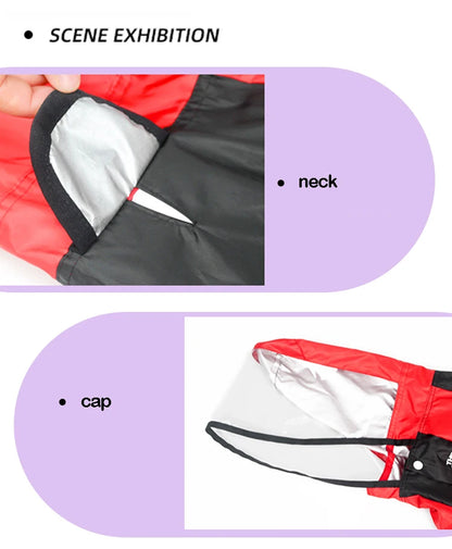 Waterproof Dog Raincoat – Dog Face Jumpsuit, Water-Resistant Jacket for Dogs, Pet Coat for All Weather