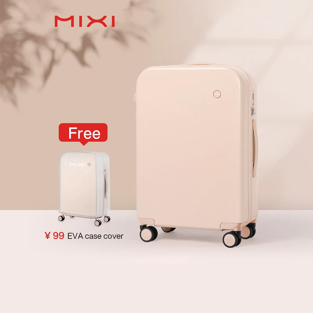 Mixi Puristic Design Hardside Travel Luggage – Rolling Suitcase with Wheels for Men & Women, Carry-On 16/20 Inch & Large 22/24/26/28 Inch Trolley Case