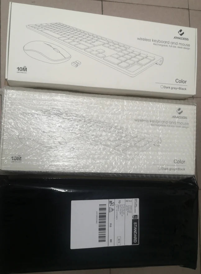 Wireless AZERTY Keyboard 2.4G USB — Ultra-Thin, Silent, Ergonomic French Keyboard for PC & Laptop, Pink/Grey/Silver