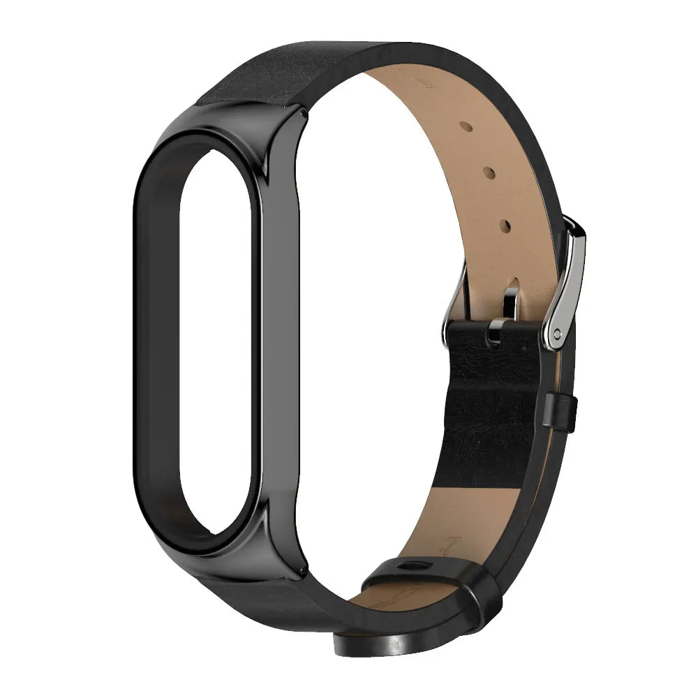 Leather Strap for Xiaomi Mi Band - Stylish Replacement Wristband for Mi Band 10/9/8/7/6/5 Mijobs Design