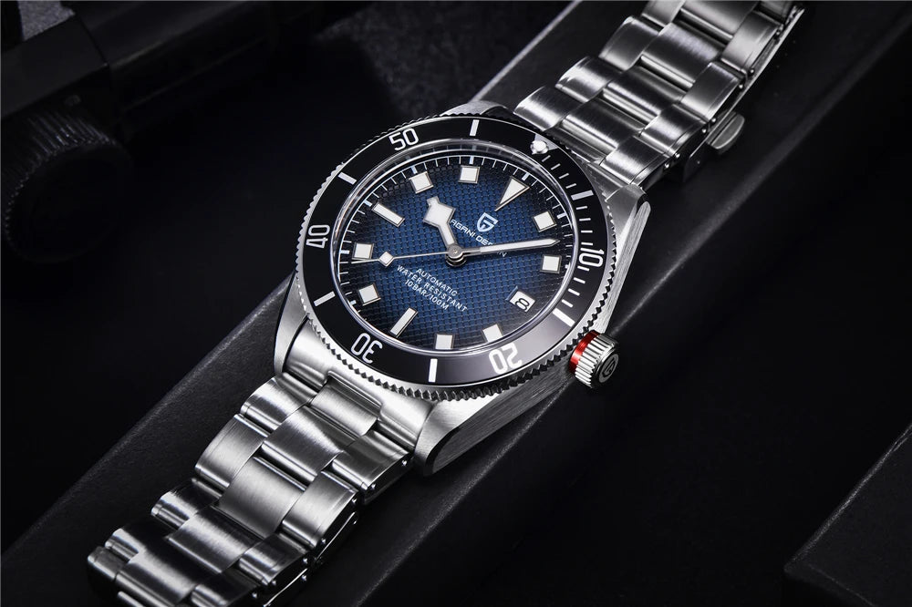 PAGANI DESIGN 2025 BB58 Men's Watch – Retro Automatic NH35A Mechanical, Luxury 100M Waterproof Wristwatch
