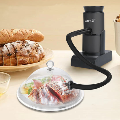 BORUiT SK305 Smoke Infuser – Portable Molecular Cuisine Smoking Gun, Cold Smoke Generator for Meat, BBQ & Cocktails