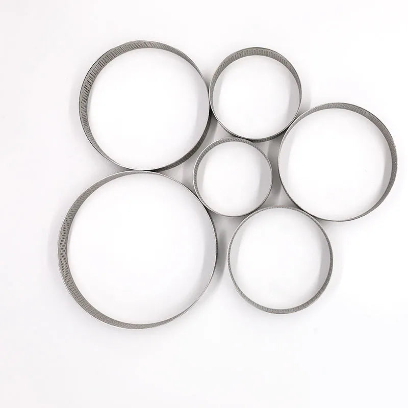 Stainless Steel Round Cake Molds - Mousse Cake Tart Circle Mold - Pizza Dessert DIY Decor Mould - Tart Ring Kitchen Baking Tool