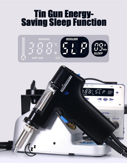 WEP 948-II 4-in-1 Soldering Station – Suction Tin, Solder Iron, Hot Air Gun, BGA Rework Tools