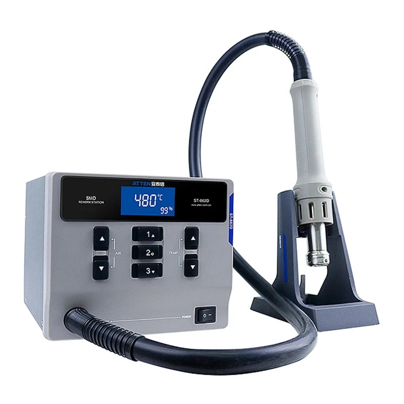 ATTEN ST-862D 1000W Hot Air Gun - Digital Display BGA Rework Station, Automatic Sleep Desoldering Repair Tool (110V/220V)