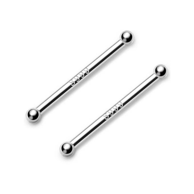 Mini Invisible Earring Set: Ball Nose Studs & Bone Piercing Jewelry - 2pcs Ear Nails for Women's Body Piercing Accessories