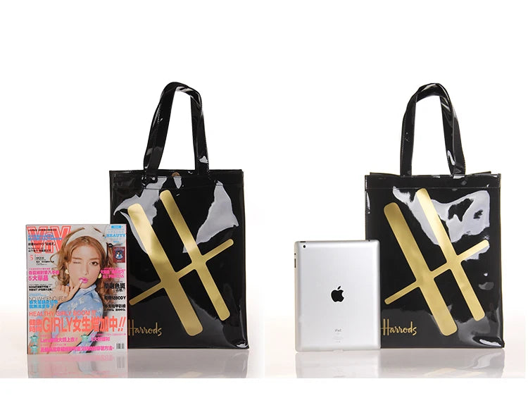 Simple Stylish PVC Reusable Shopping Bag – Luxury Eco-Friendly Waterproof Tote for Summer Beach