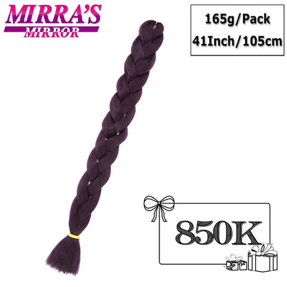 41" Jumbo Braiding Hair Extensions – Purple, Pink & Blue Ombre Synthetic Hair for Box Braids, Wholesale Support