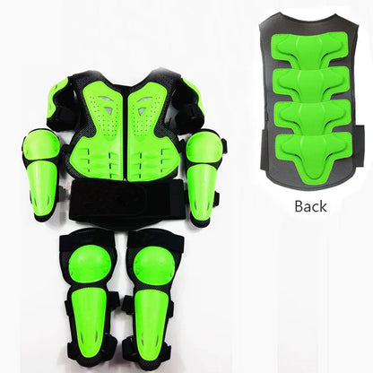 Full Body Protective Armor for Kids & Youth – Motocross, Skating Vest with Chest, Spine, Knee & Elbow Guards (0.8-1.6m)
