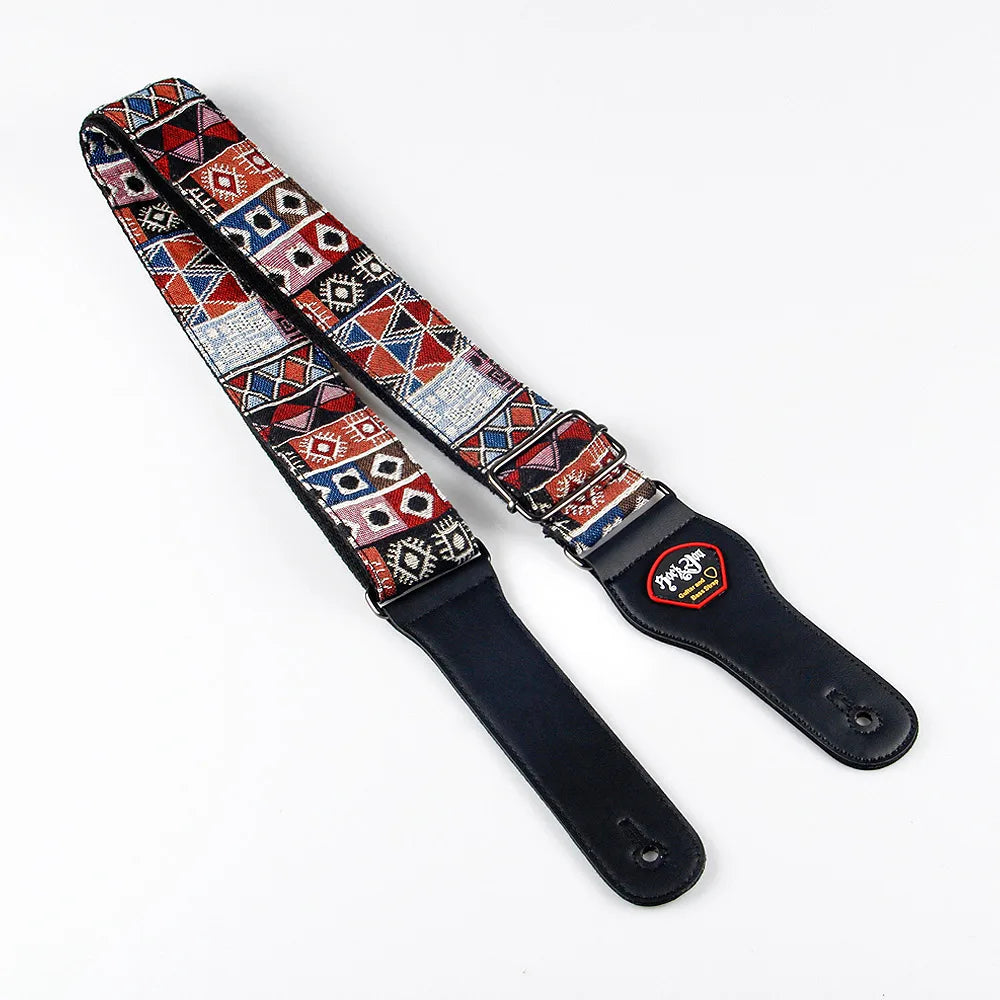 High-Quality Cotton Guitar Strap – Adjustable Length, 6.2cm Wide for Acoustic Guitar & Electric Bass