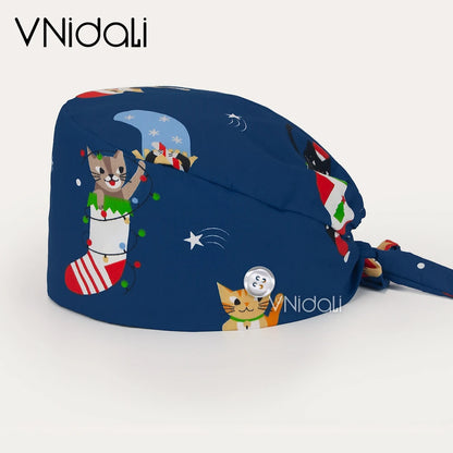 Tooth Printed Scrub Caps – Dental Surgical Hats for Women & Men, Operating Room Medical Hat