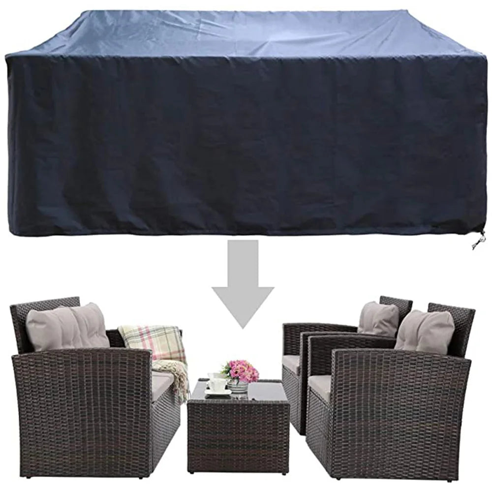 88-Size Waterproof Patio Furniture Cover – Outdoor Table & Garden Furniture Protection Cover, All-Weather Dust & Rain Resistant