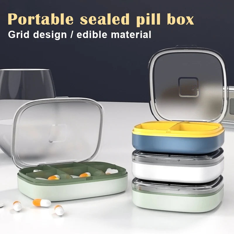 Folding Pill Case – Portable Medicine Organizer, Capsule & Tablet Storage Box, Empty Pillbox Container