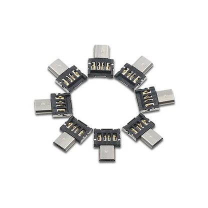 OTG Micro USB Type-C Adapter – USB-C Male to USB 2.0 Female Data Connector for MacBook, Samsung, Xiaomi, Huawei Android Phones