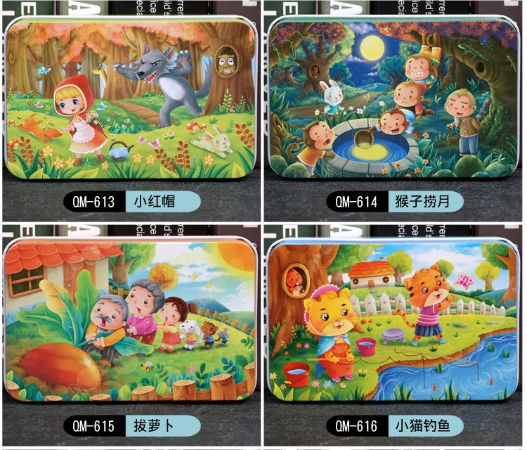 60PCS Wooden Cartoon Animal Puzzle – Early Learning Educational Jigsaw Toys for Kids