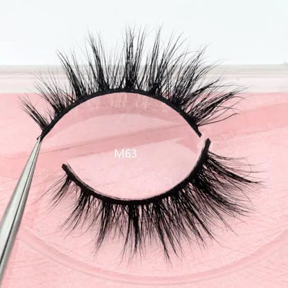 Visofree 3D Mink Eyelashes – Thick Handmade Full Strip Cruelty-Free False Lashes for Makeup M56