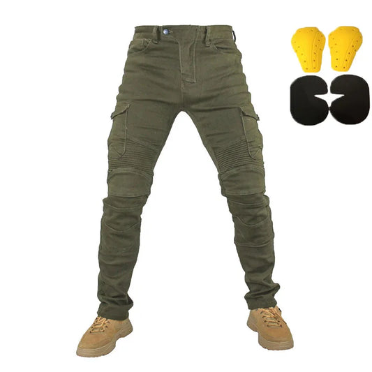 Men's Motorcycle Jeans – Featherbed Riding Pants, Standard Version for Car Ride & Summer Riding
