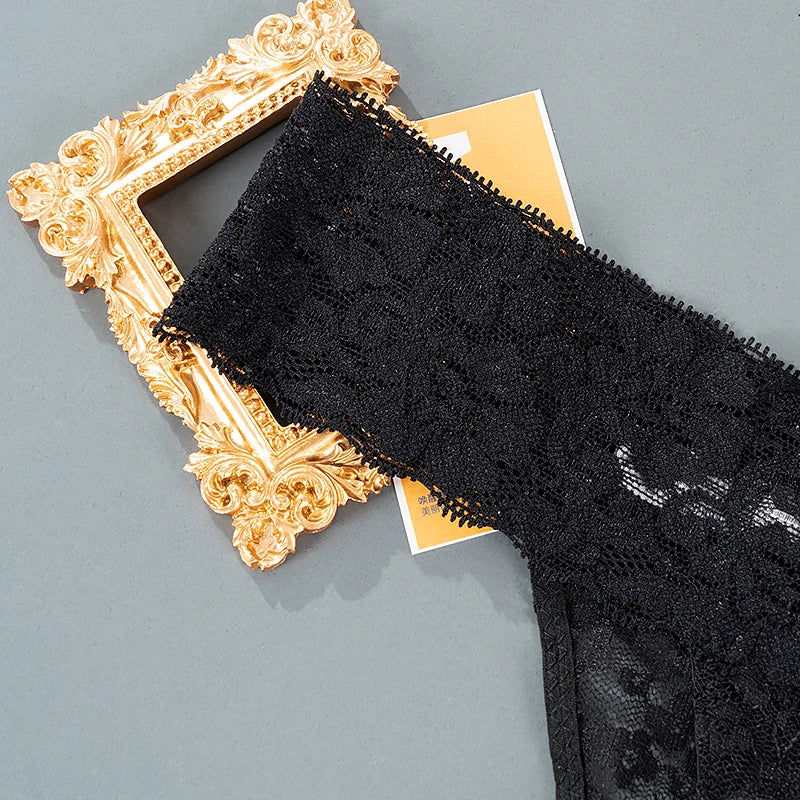3PCS Lace Floral Women’s Panties - Low Waist Breathable Briefs & Thong, Sexy G-String Transparent Underwear (M-2XL)