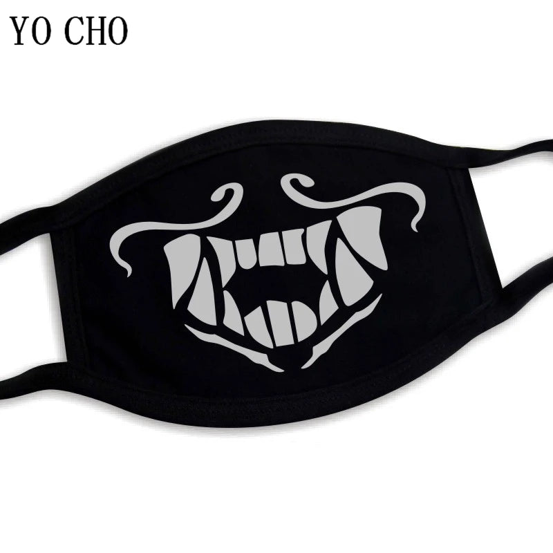 YO CHO Unisex Cotton Dust Mouth Mask – Anime Cartoon Respirator, Warm Mouth Muffle, Perfect Birthday Party Gift