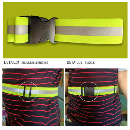 High Visibility Reflective Belts for Running - Adjustable Waist Safety Gear for Kids, Men, and Women