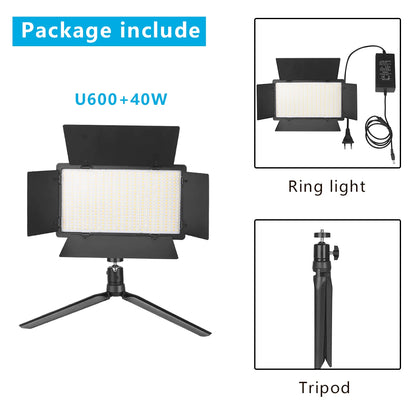 Nagnahz U800 LED Photo Studio Light - Portable Lighting for TikTok, YouTube, Gaming, and Live Video Recording