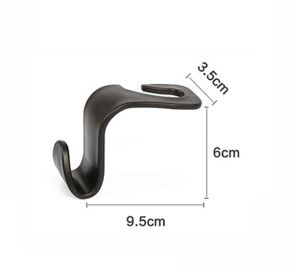 2-Pack Multi-Functional Car Seat Headrest Hooks – Hanger & Holder for Bags, Purses, Clothes & Grocery Storage, Car Interior Accessories