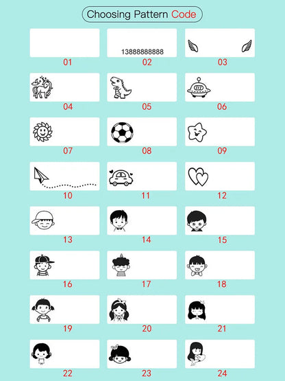 Custom Clothing Name Sticker Stamp: Waterproof DIY for School - Boys, Girls, Teacher, Student Customized Seal, No Fade