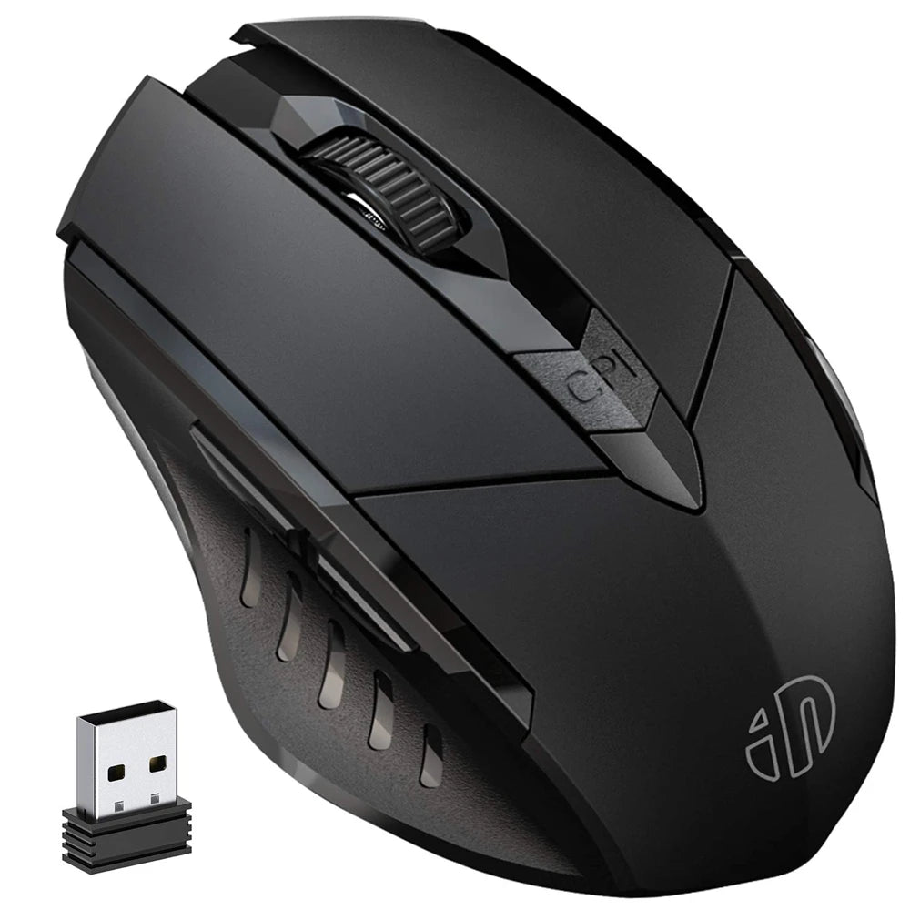INPHIC Rechargeable Bluetooth Wireless Mouse – 2.4G Silent Office Mouse for PC, Laptop, Tablet & Smartphone
