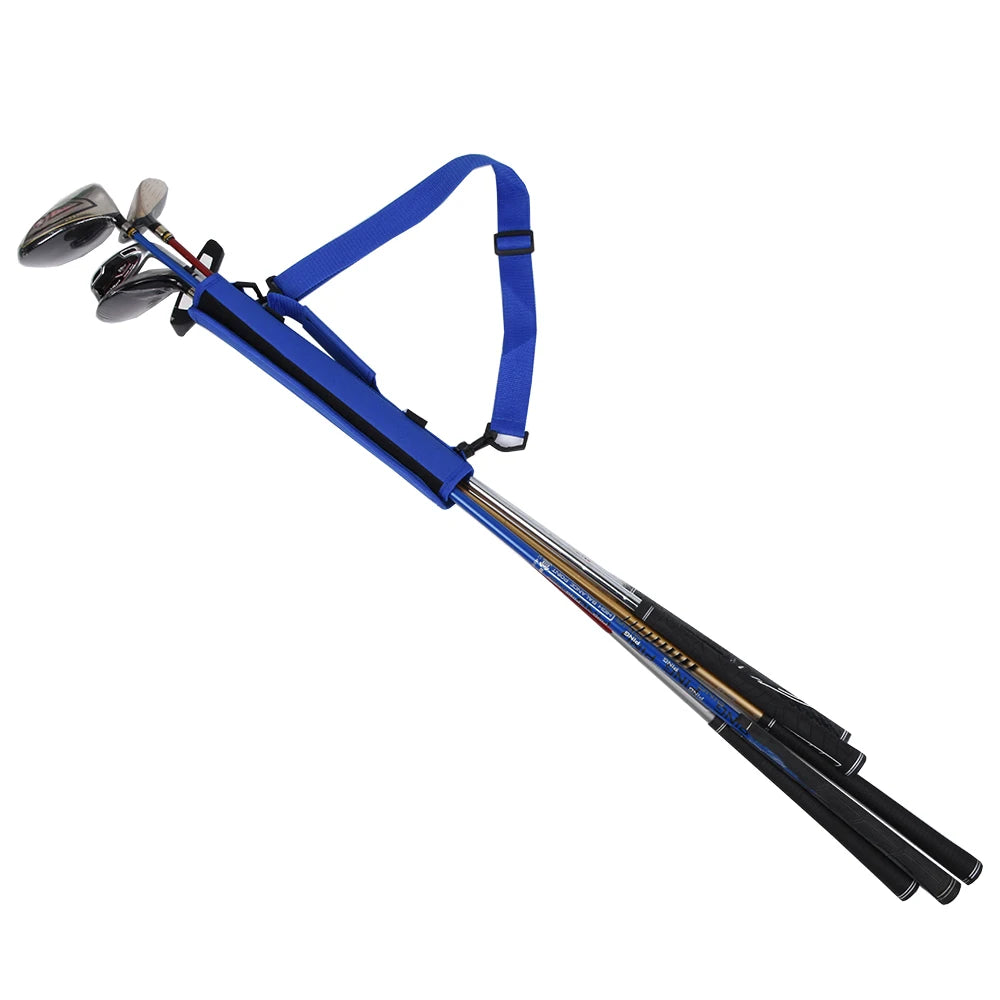 Mini Portable Nylon Golf Club Bag – Simple Golf Gun Carrier with Adjustable Shoulder Straps, Travel & Training Case