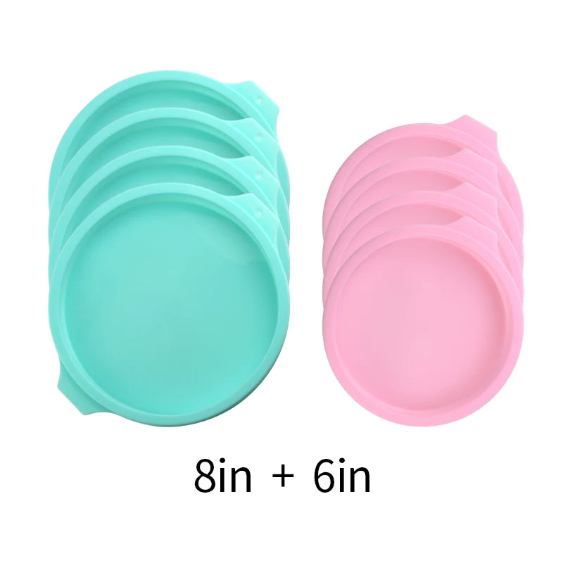 FAIS DU Silicone Cake Pan Set – 2-8pcs 4/6/8inch Round Molds for Rainbow Cake & Mousse Baking