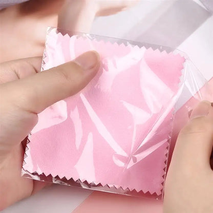 Silver Polishing Cloth – 8x8cm Reusable Jewelry Cleaning Wipes (10/50PCS) Anti-Tarnish