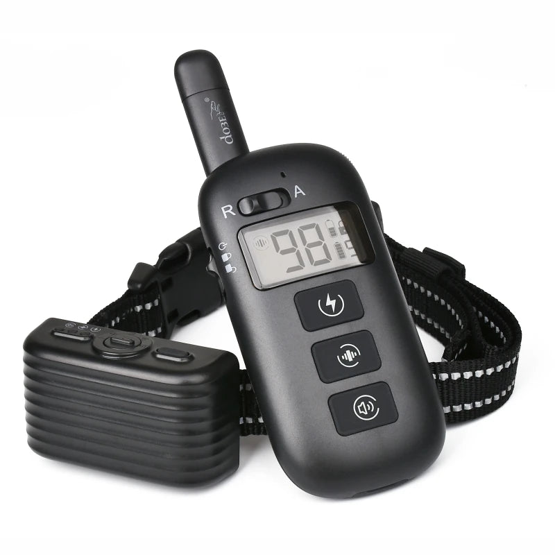 2-in-1 Remote Dog Training & Anti-Bark Collar Rechargeable Waterproof Electric Dog Behavior Control System 600M Range