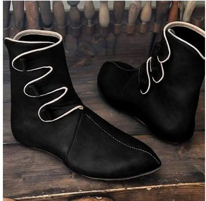 Medieval Viking PU Leather Boots - Pirate Paladin Knight Prince Cosplay Shoes for Men