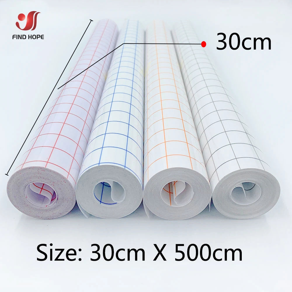 12"x16FT Clear Transfer Paper Tape – Mid Tack Adhesive for Vinyl Signs, Craft Stickers & DIY Decals (4 Colors)