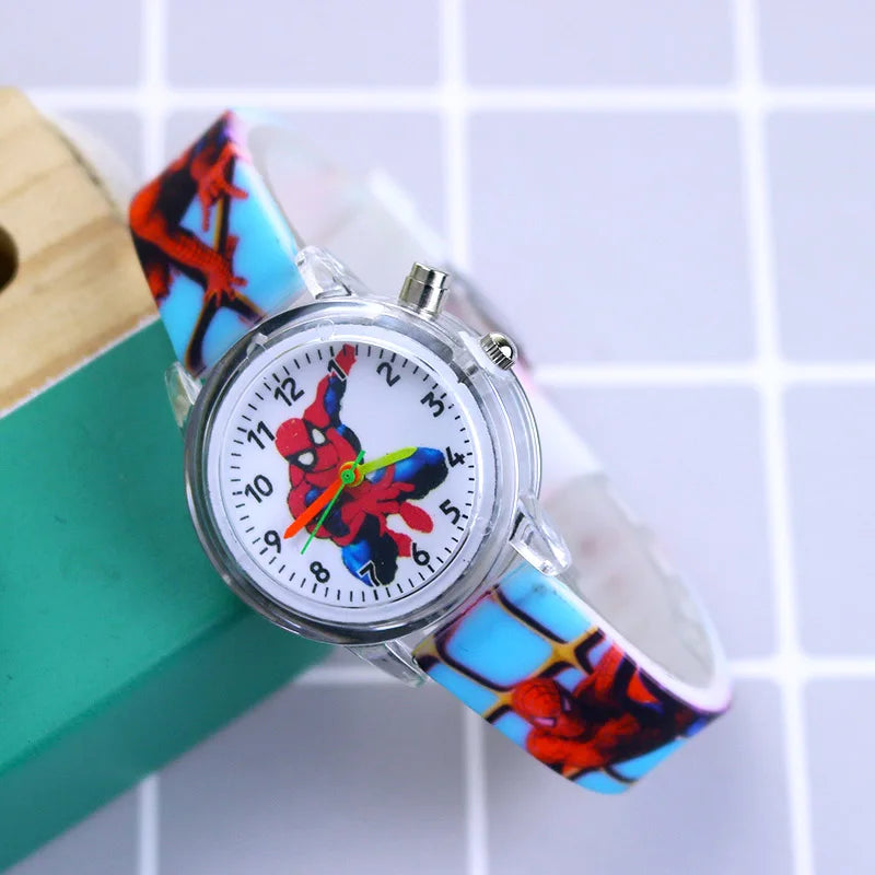 Disney Princess Elsa Kids Watch - Girls' Luminous Silicone Strap Wrist Watch & Toy Clock