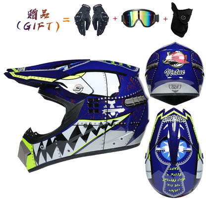 Safety Motocross Helmet for Kids - DOT Approved ATV Cross Bicycle Downhill Capacete, Unisex, Lightweight ABS 1KG