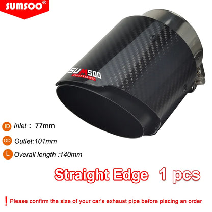 SUMSOO Carbon Fiber Exhaust Tail Tips — Decorative Modified Pipe for Mazda CX-3, CX-4, CX-5, Axela & Atenza