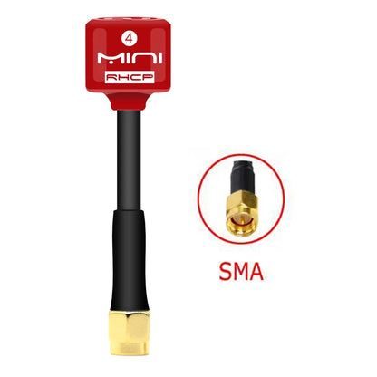 5.8G 4 RHCP Lollipop FPV Antenna – High Gain 2.8dBi SMA/RP-SMA/MMCX/UFL for Racing Drones