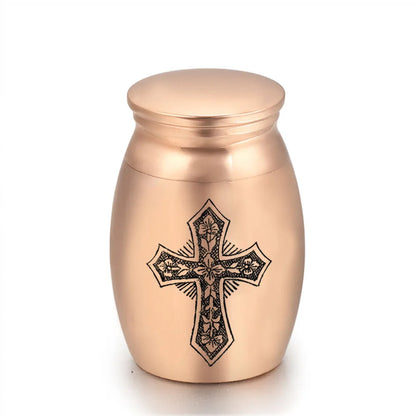 Human Ashes for Pets Memorial Urn – Rose Gold Small Cremation Keepsake Casket for Dogs, Cats & Birds