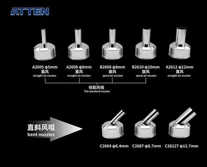 ATTEN ST-862D 1000W Hot Air Gun - Digital Display BGA Rework Station, Automatic Sleep Desoldering Repair Tool (110V/220V)