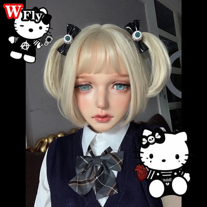 Gothic Lolita Bowknot Hair Clip - Harajuku Girls Solid Color Side-Knot Hair Accessory