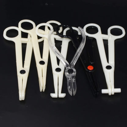 Acrylic Body Piercing Forceps Clamp – EO Gas Sterilized Tool for Ear, Lip, Navel, Nose & Septum Piercings