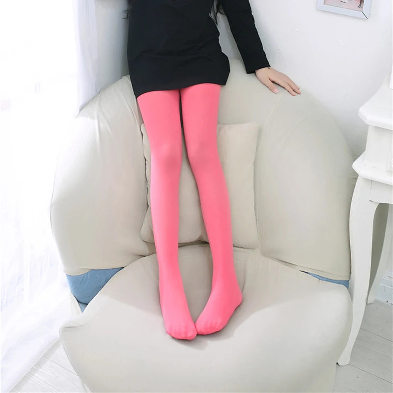 Kids Candy Color Velvet Tights – Spring Autumn Baby Girls Pantyhose & Dance Stockings
