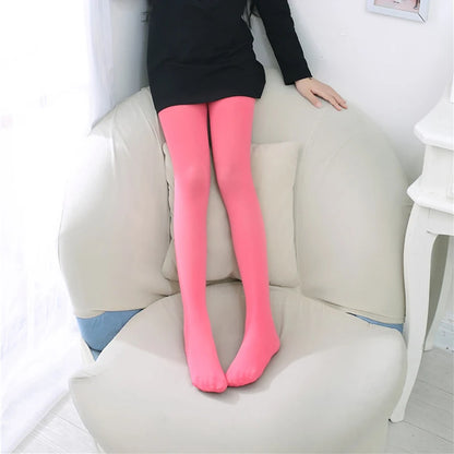 Kids Candy Color Velvet Tights – Spring Autumn Baby Girls Pantyhose & Dance Stockings